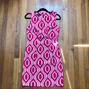 White and Pink Patterned Dress